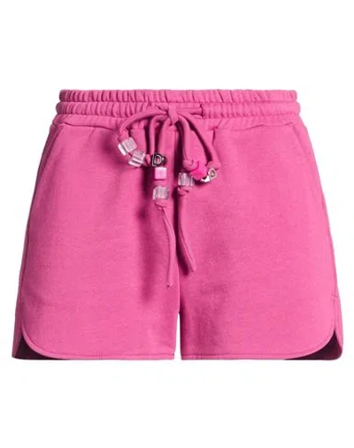 Dondup Woman Shorts & Bermuda Shorts Magenta Size M Cotton, Elastane In Pink
