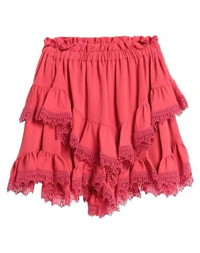 Dondup Woman Shorts & Bermuda Shorts Red Size 6 Acetate, Silk
