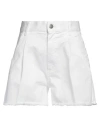 Dondup Woman Shorts & Bermuda Shorts White Size 26 Cotton In White