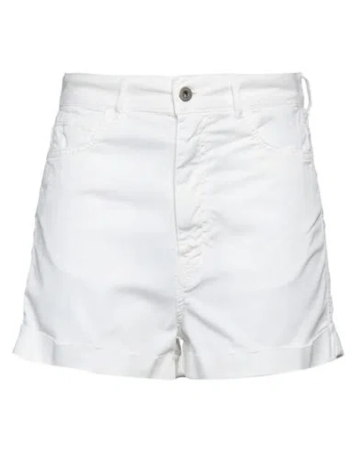 Dondup Woman Shorts & Bermuda Shorts White Size 27 Cotton, Elastane