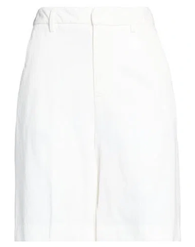Dondup Woman Shorts & Bermuda Shorts White Size 28 Cotton, Lyocell
