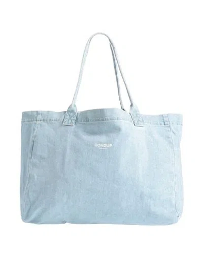 Dondup Woman Shoulder Bag Blue Size - Cotton, Elastane