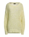 Dondup Woman Sweater Lime Green Size 6 Cotton, Polyamide In Green