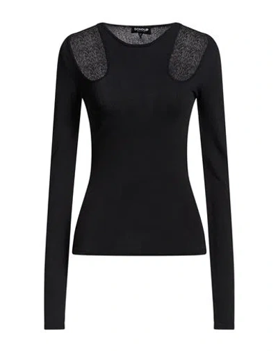 Dondup Woman Sweater Black Size 10 Viscose, Polyamide