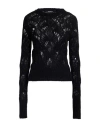 Dondup Woman Sweater Black Size 4 Virgin Wool, Polyamide, Alpaca Wool