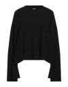 Dondup Woman Sweater Black Size 8 Viscose, Polyester In Black