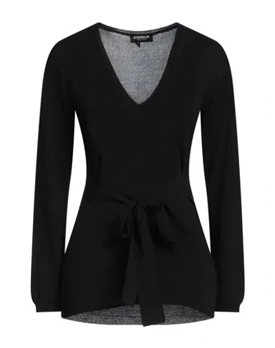 Dondup Woman Sweater Black Size 8 Viscose, Polyester