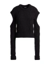 Dondup Woman Sweater Black Size 8 Wool