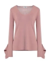 Dondup Woman Sweater Blush Size 6 Cotton In Pink