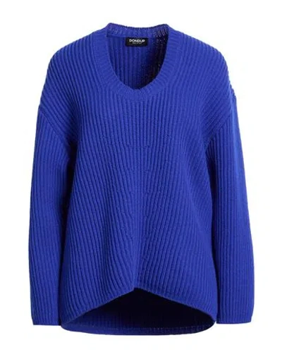 Dondup Woman Sweater Bright Blue Size 4 Wool