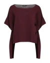 Dondup Woman Sweater Burgundy Size 4 Cotton In Red