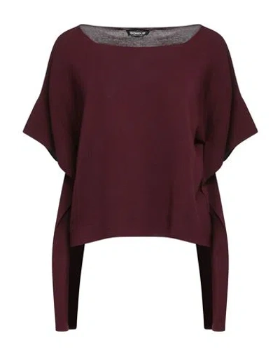 Dondup Woman Sweater Burgundy Size 4 Cotton In Red