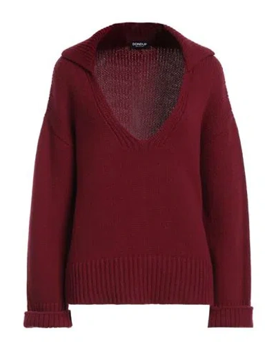 Dondup Woman Sweater Burgundy Size 6 Wool, Cashmere In Multi