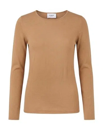 Dondup Woman Sweater Camel Size 2 Viscose, Polyester In Brown