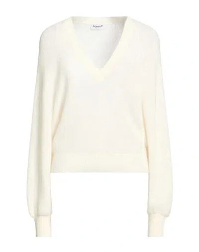 Dondup Woman Sweater Cream Size 6 Polyamide, Alpaca Wool, Wool In White