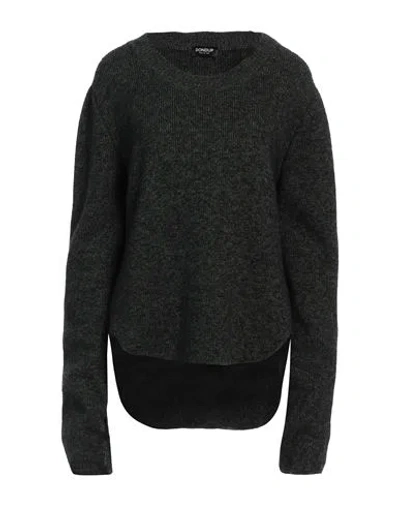 Dondup Woman Sweater Dark Green Size 10 Wool, Polyamide, Viscose, Alpaca Wool, Cashmere In Black