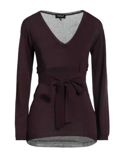 Dondup Woman Sweater Deep Purple Size 8 Viscose, Polyester