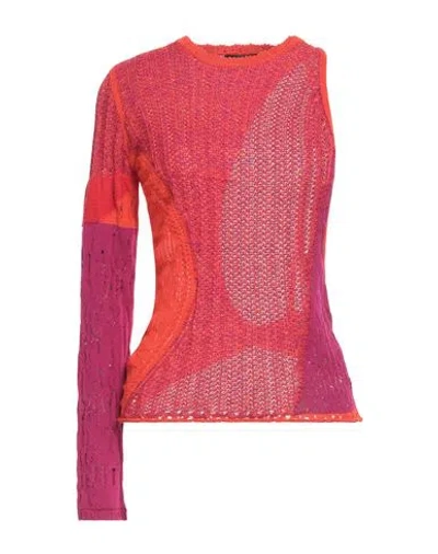 Dondup Woman Sweater Fuchsia Size 6 Cotton In Pink