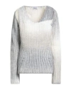 Dondup Woman Sweater Grey Size 10 Acrylic, Wool, Alpaca Wool