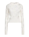 Dondup Woman Sweater Ivory Size 2 Virgin Wool, Polyamide, Alpaca Wool In White