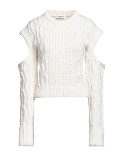 Dondup Woman Sweater Ivory Size 8 Wool In White