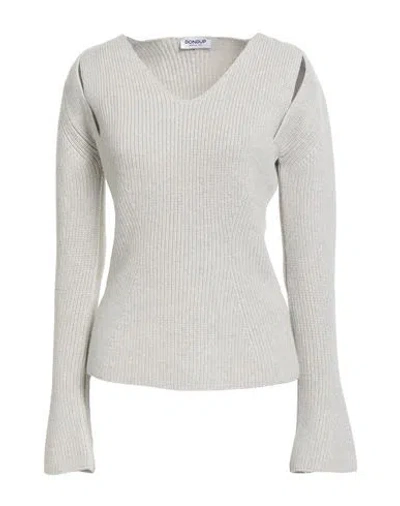 Dondup Woman Sweater Light Grey Size 10 Wool In Gray