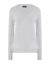 Dondup Woman Sweater Light Grey Size 8 Wool, Cashmere In White