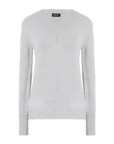 Dondup Woman Sweater Light Grey Size 8 Wool, Cashmere In White