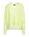 Dondup Woman Sweater Lime Green Size 8 Alpaca Wool, Polyamide In Green