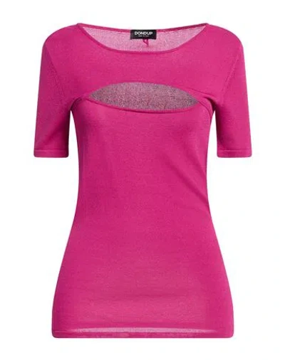 Dondup Woman Sweater Magenta Size 4 Viscose, Polyamide In Purple