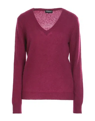 Dondup Woman Sweater Magenta Size 8 Wool, Cashmere, Polyamide In Red