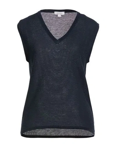 Dondup Woman Sweater Midnight Blue Size 6 Cotton In Black