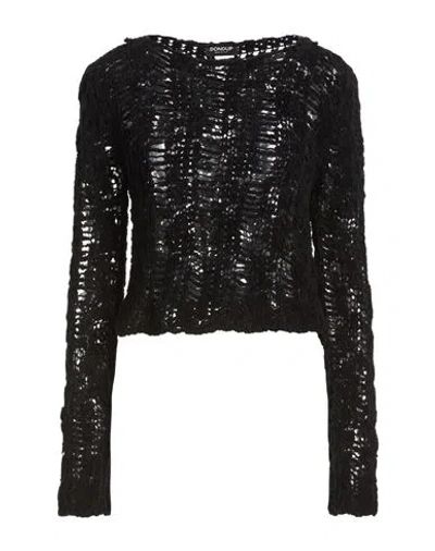 Dondup Woman Sweater Midnight Blue Size 8 Cotton In Black