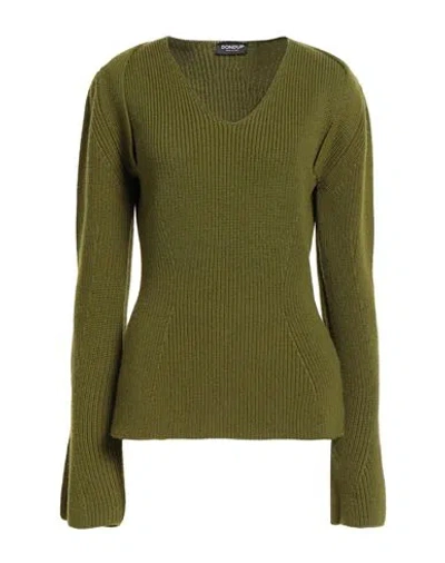 Dondup Woman Sweater Military Green Size 8 Wool