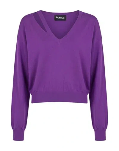 Dondup Woman Sweater Purple Size 6 Viscose, Polyester