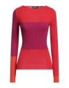 Dondup Woman Sweater Red Size 8 Cotton In Red