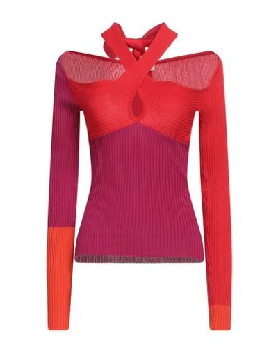 Dondup Woman Sweater Red Size 8 Cotton