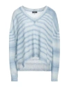 Dondup Woman Sweater Sky Blue Size 8 Alpaca Wool, Polyamide