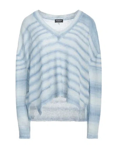 Dondup Woman Sweater Sky Blue Size 8 Alpaca Wool, Polyamide