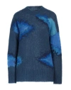 Dondup Woman Sweater Slate Blue Size 6 Mohair Wool, Polyamide, Wool