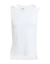 Dondup Woman Sweater White Size 2 Viscose, Polyester, Elastane In White