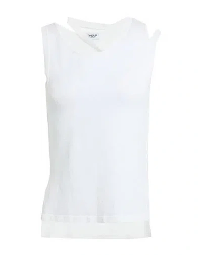Dondup Woman Sweater White Size 2 Viscose, Polyester, Elastane