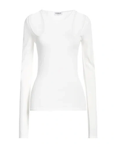 Dondup Woman Sweater White Size 4 Viscose, Polyamide