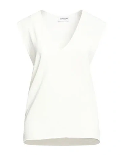 Dondup Woman Sweater White Size 8 Viscose, Polyester