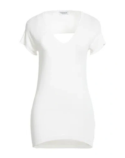 DONDUP DONDUP WOMAN SWEATER WHITE SIZE 8 VISCOSE, POLYESTER