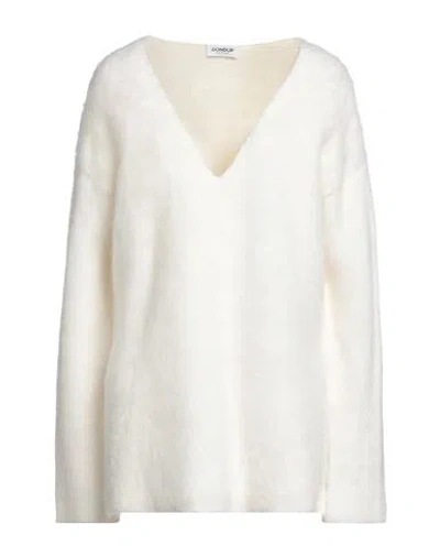 Dondup Woman Sweater White Size 8 Wool, Polyamide, Mohair Wool, Acetate