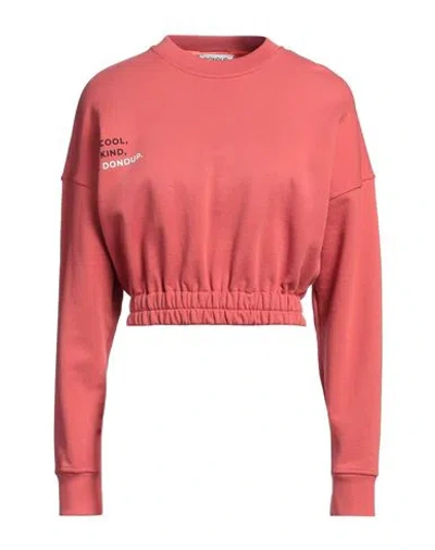 Dondup Woman Sweatshirt Antique Rose Size M Cotton, Elastane In Pink
