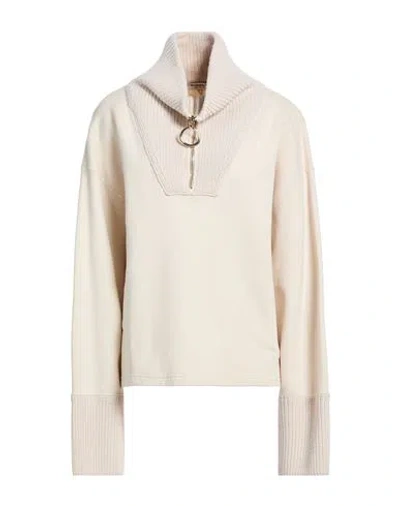 Dondup Woman Sweatshirt Beige Size L Cotton In Neutral
