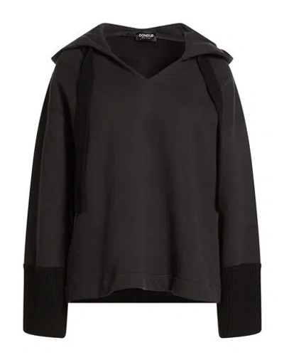 Dondup Woman Sweatshirt Black Size L Cotton In Multi