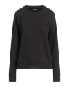 Dondup Woman Sweatshirt Black Size L Cotton, Elastane
